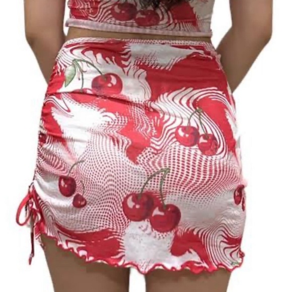 Jaded London Cherry Swirl Cami and mini Skirt Set - Picture 7 of 10